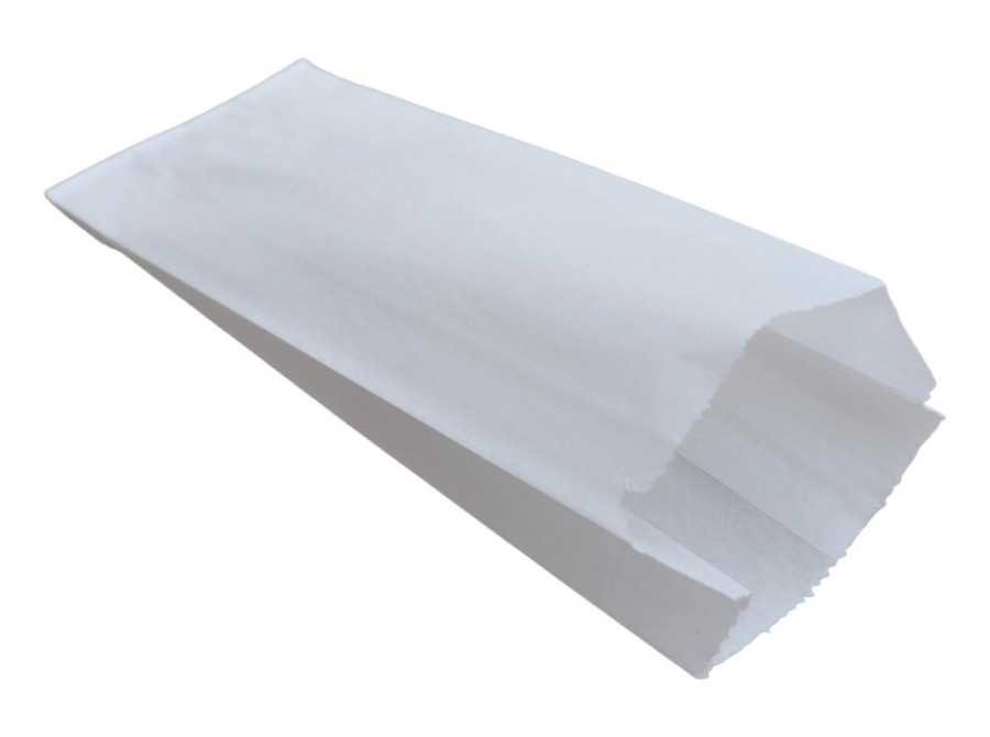 Aprócikk 10 dkg fehér papírzacskó, papírtasak 6,5x2,5x15cm