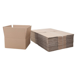 Csomagküldő doboz, hullámkarton, kartondoboz 245x245x115mm