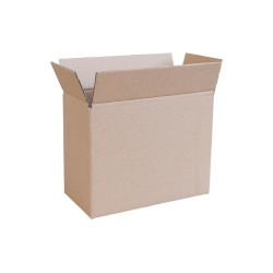 Csomagküldő doboz, hullámkarton, kartondoboz 250x120x190mm