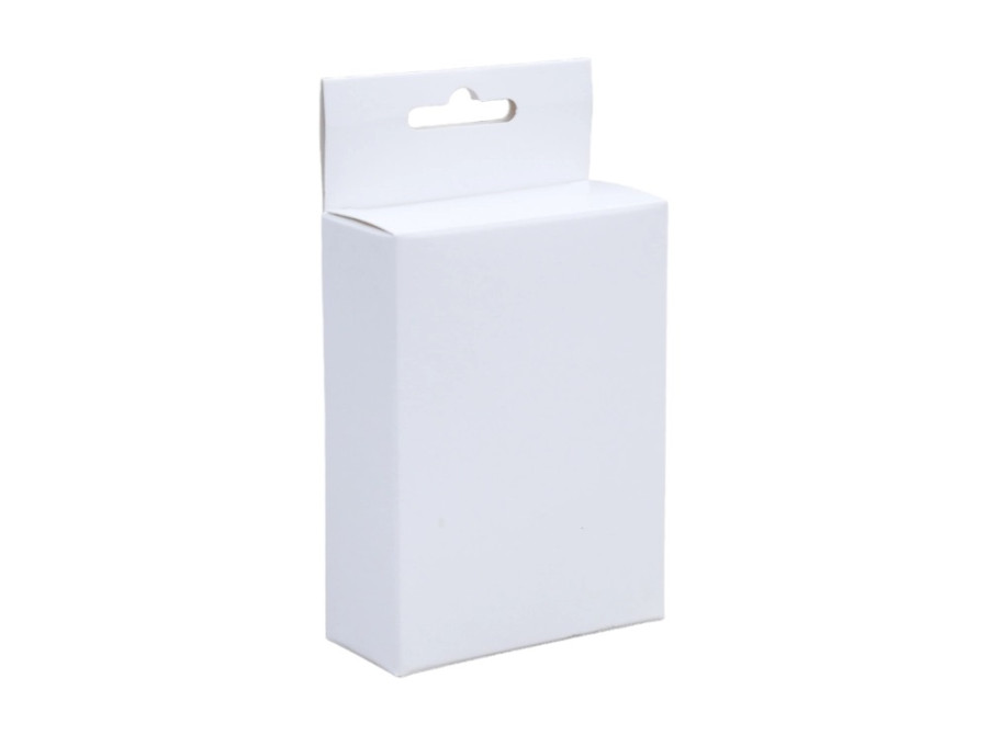 Csomagoló doboz, önzáró, kartondoboz, fehér 103x75x34mm