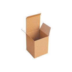 Csomagoló doboz, önzáró, postai kartondoboz 100x100x125mm barna