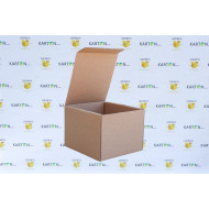 Csomagoló doboz, önzáró, postai kartondoboz 115x110x85mm barna