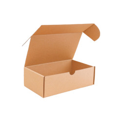 Csomagoló doboz, önzáró, postai kartondoboz 195x115x65mm barna