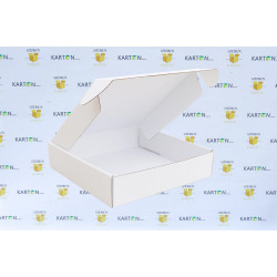 Csomagoló doboz, önzáró, postai kartondoboz 250x255x60mm fehér