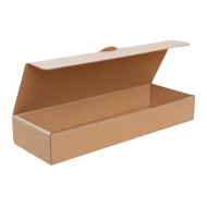 Csomagoló doboz, önzáró, postai kartondoboz 295x100x45mm barna