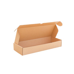 Csomagoló doboz, önzáró, postai kartondoboz 300x105x45mm barna