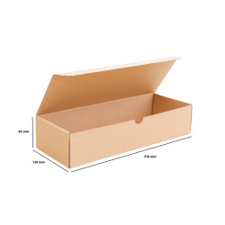 Csomagoló doboz, önzáró, postai kartondoboz 310x130x65mm barna
