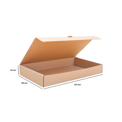 Csomagoló doboz, önzáró, postai kartondoboz 335x190x45mm barna