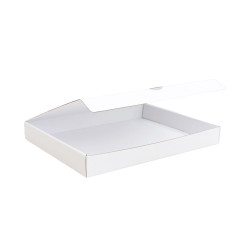 Csomagoló doboz, önzáró, postai kartondoboz 380x295x45mm fehér