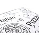 Pizzás doboz 330x330x35mm fekete-fehér, kartondoboz pizza doboz, ételcsomagolás