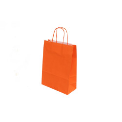 Sodrottfüles papírtáska, papírszatyor 22x31+10cm narancssárga